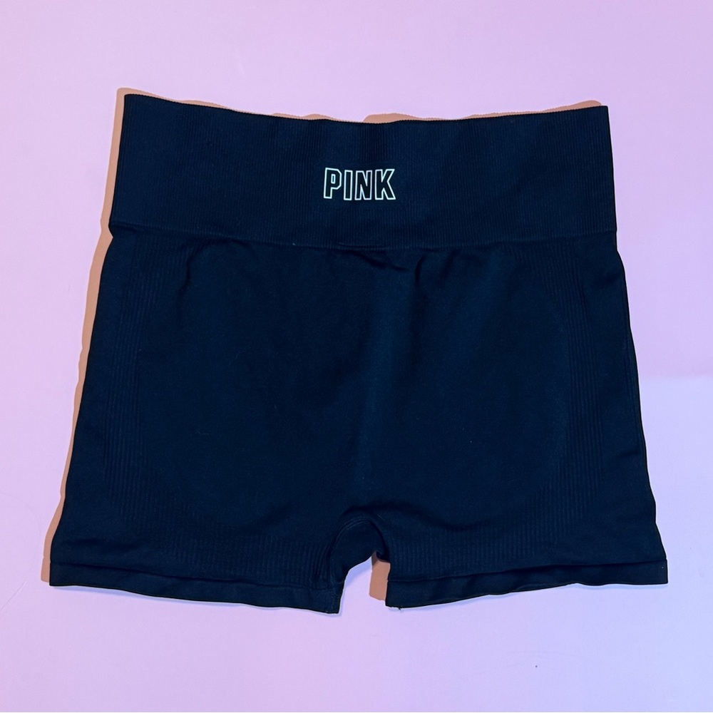PINK Victoria's Secret Black Bike Shorts with Wide Waistband